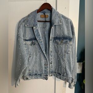 Blank NYC Oversized Pearl Denim Jacket